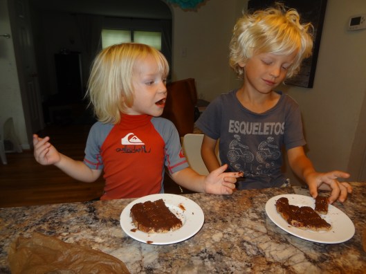 Enjoying chocolate toast