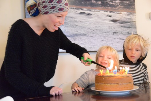 We celebrated Pax's 3rd birthday a week after Shana's last treatment.
