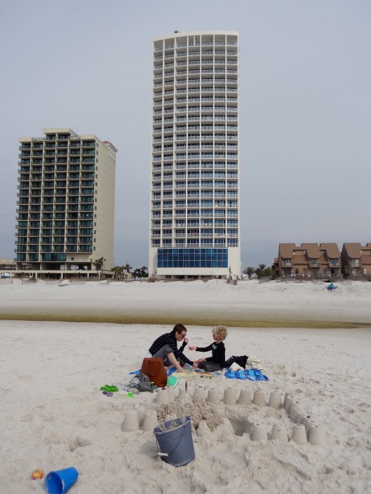 Art projects in the sand.