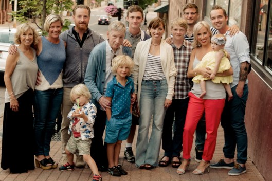 Family photo after enjoying dinner in Marquette.