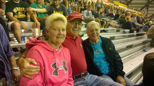 Sitting at NMU's football game with Jack and Karen, our next door neighbors at Tourville.