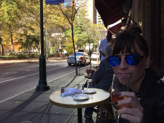 Birthday lunch w/Shana at Parc Restaurant across from Rittenhouse Square.